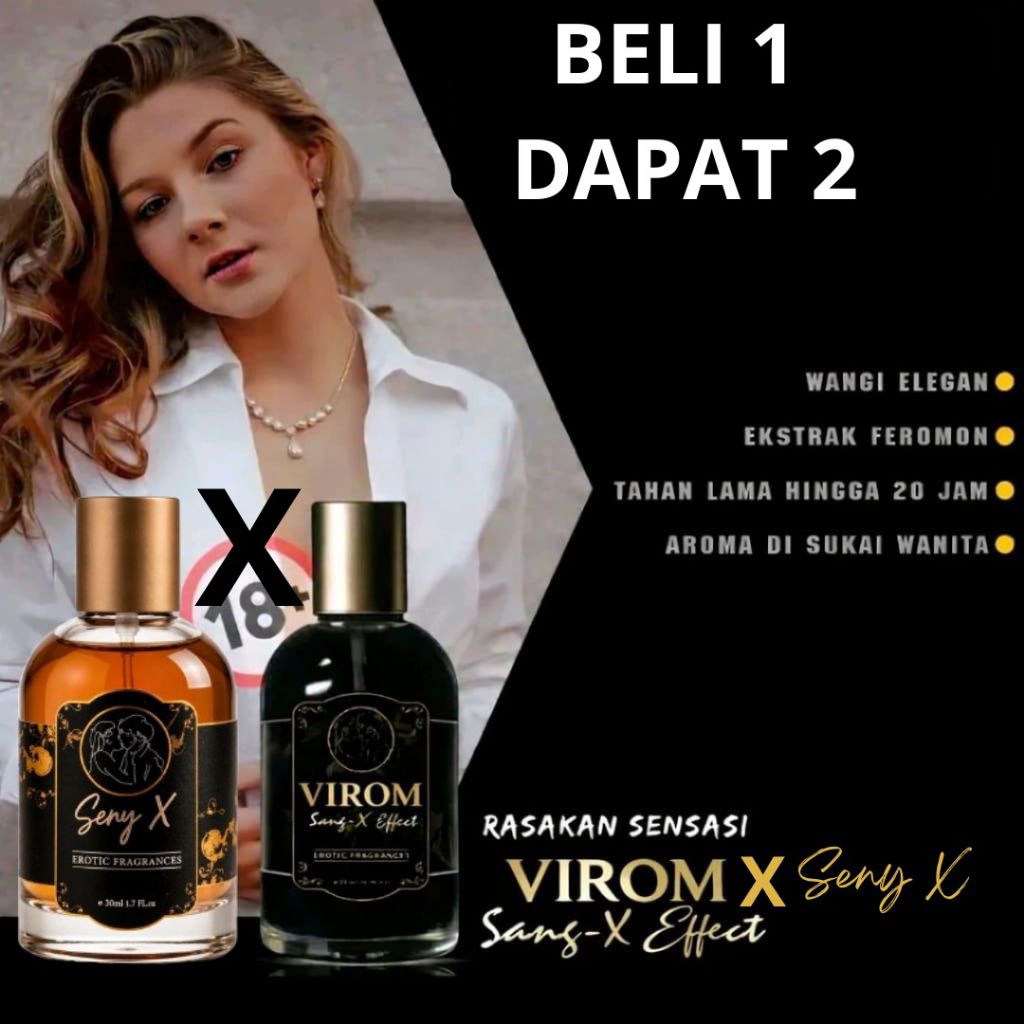 beli 1 dapat 2 parfume virom x sang x parfume tahan lama 30 ml, bisa dibeli dari rumah