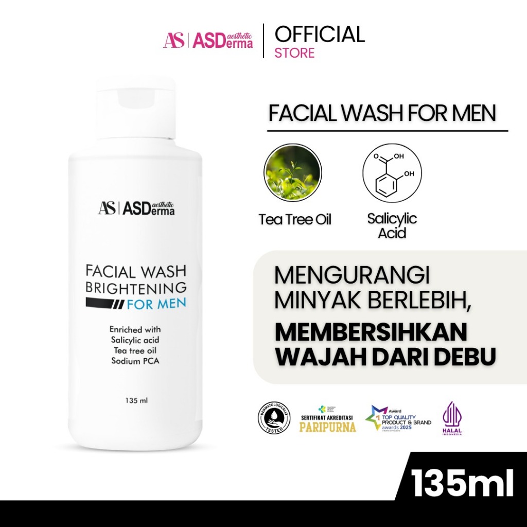 Asderma Aesthetic Facial Wash Brightening For Men