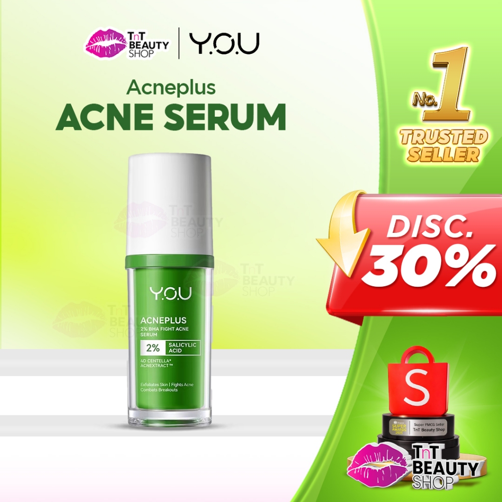 YOU AcnePlus 2% BHA Fight Acne Serum Serum Jerawat Salicylic Acid Serum | TnT Beauty Shop