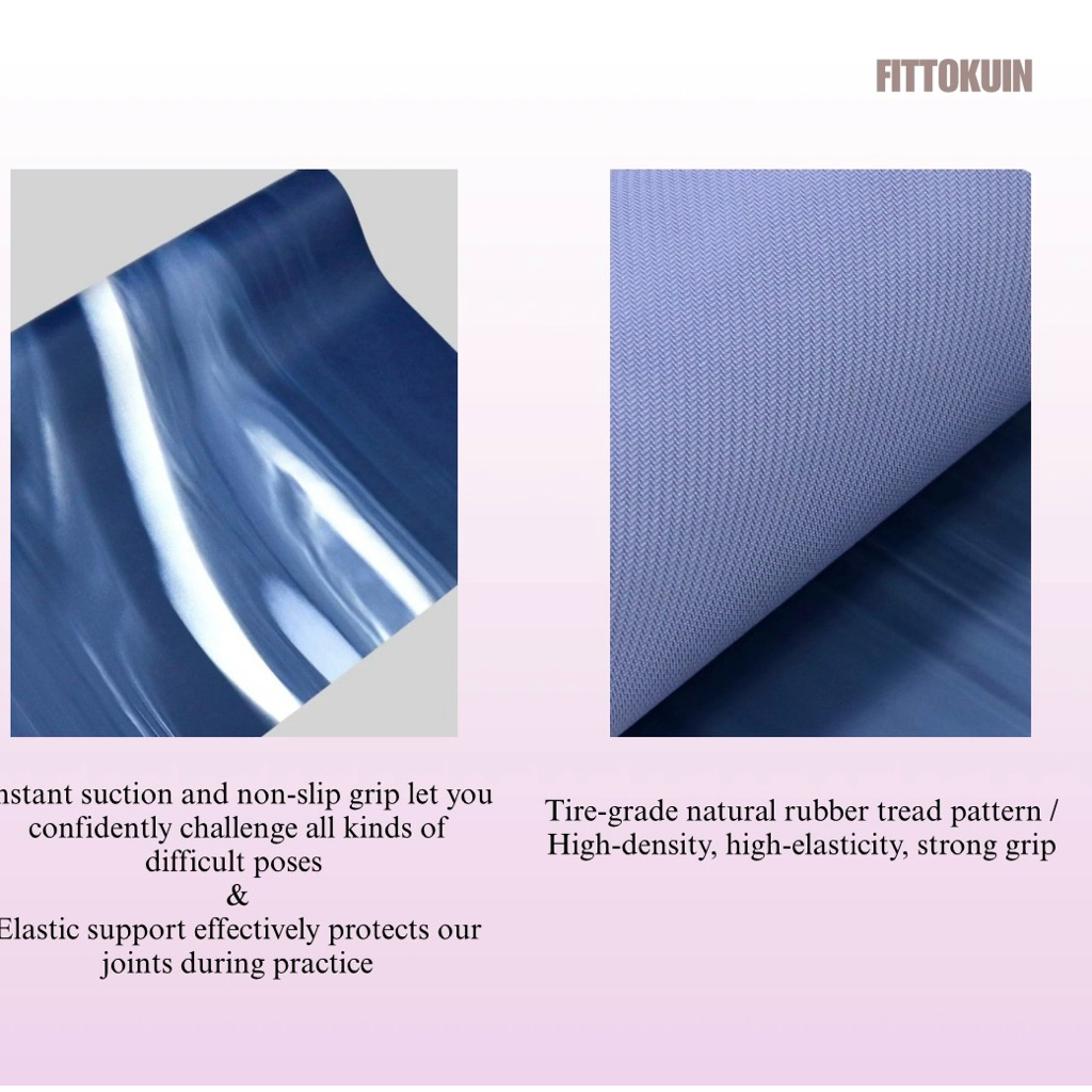 ORIGINAL FITTOKUIN - Yoga Mat premium PU Rubber Marble 5mm / Matras Yoga Premium Marble Polyurethane