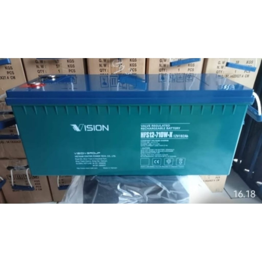baterai VRLA merek Vision 12v 192ah New