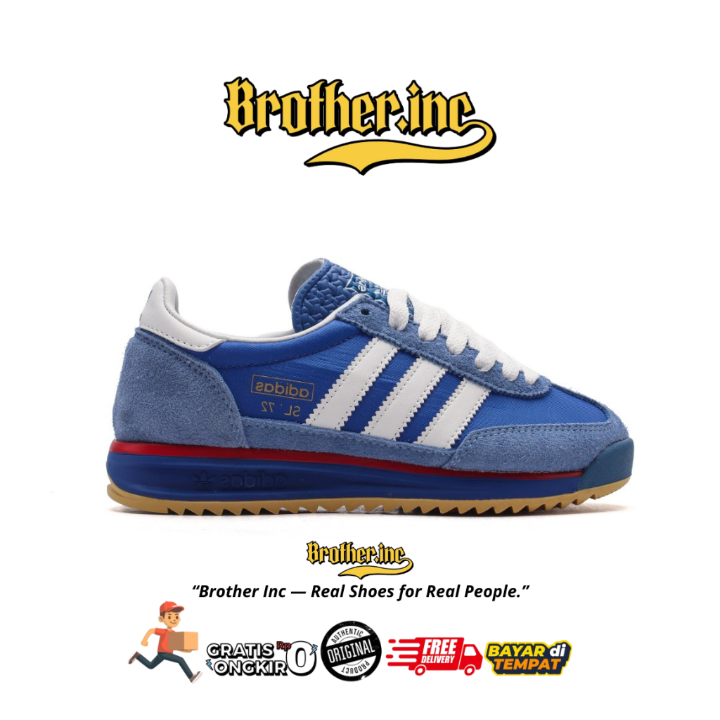 Brother Inc - Sepatu Casual Pria SL 72 RS Blue Core White Better Scarlet Sepatu Kasual Laki Laki Put
