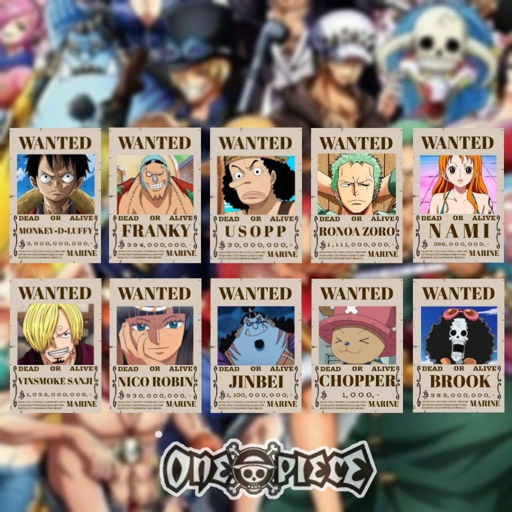 READY!! POSTER BOUNTY ONE PIECE | POSTER WANTED ONE PIECE