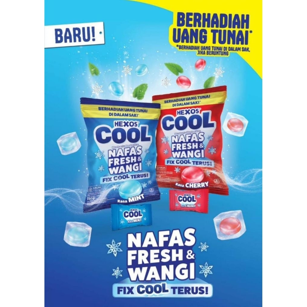 Permen Hexos Cool berhadiah uang tunai, menyegarkan mulut sepanjang hari