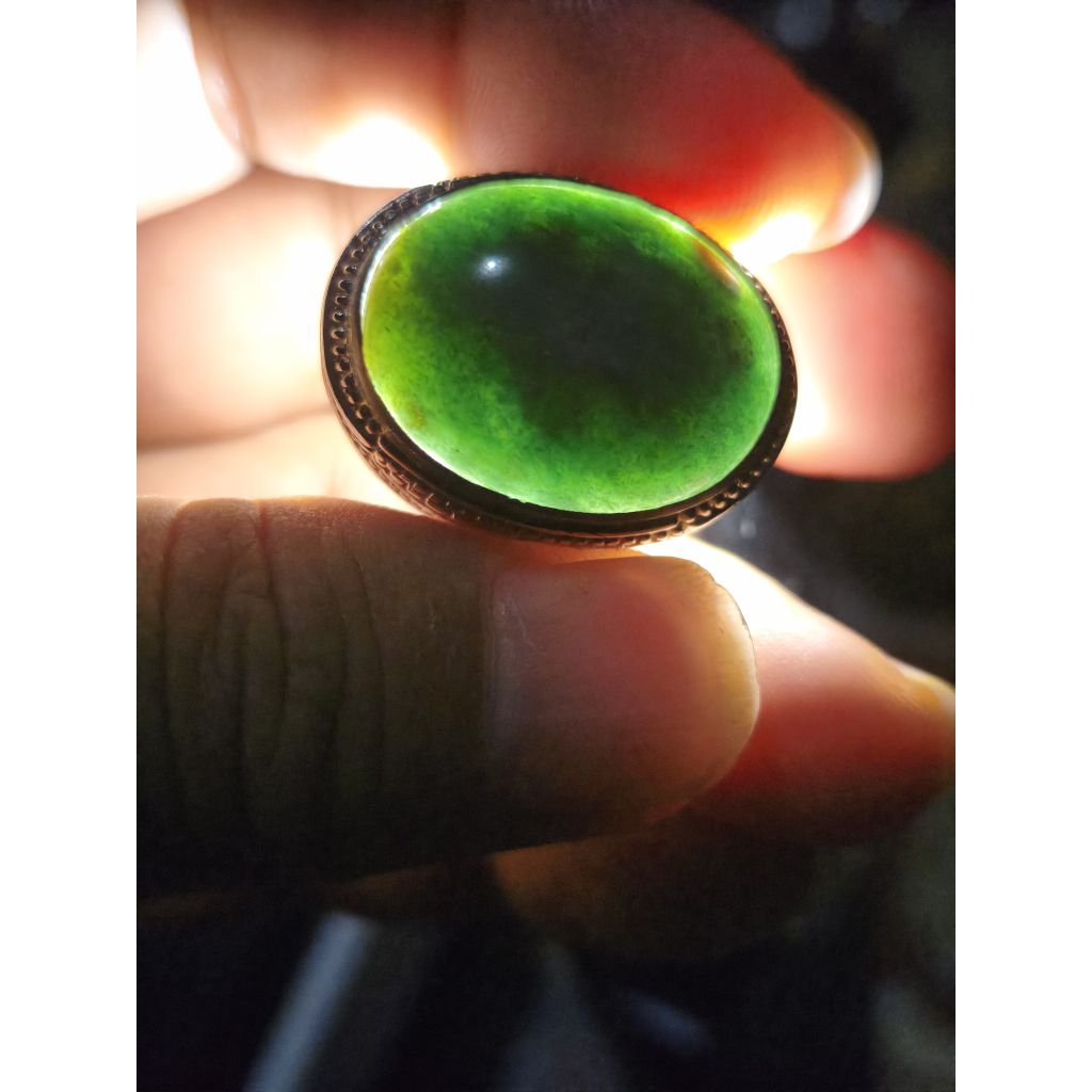giok Nabire Papua dark green Papua tembus senter