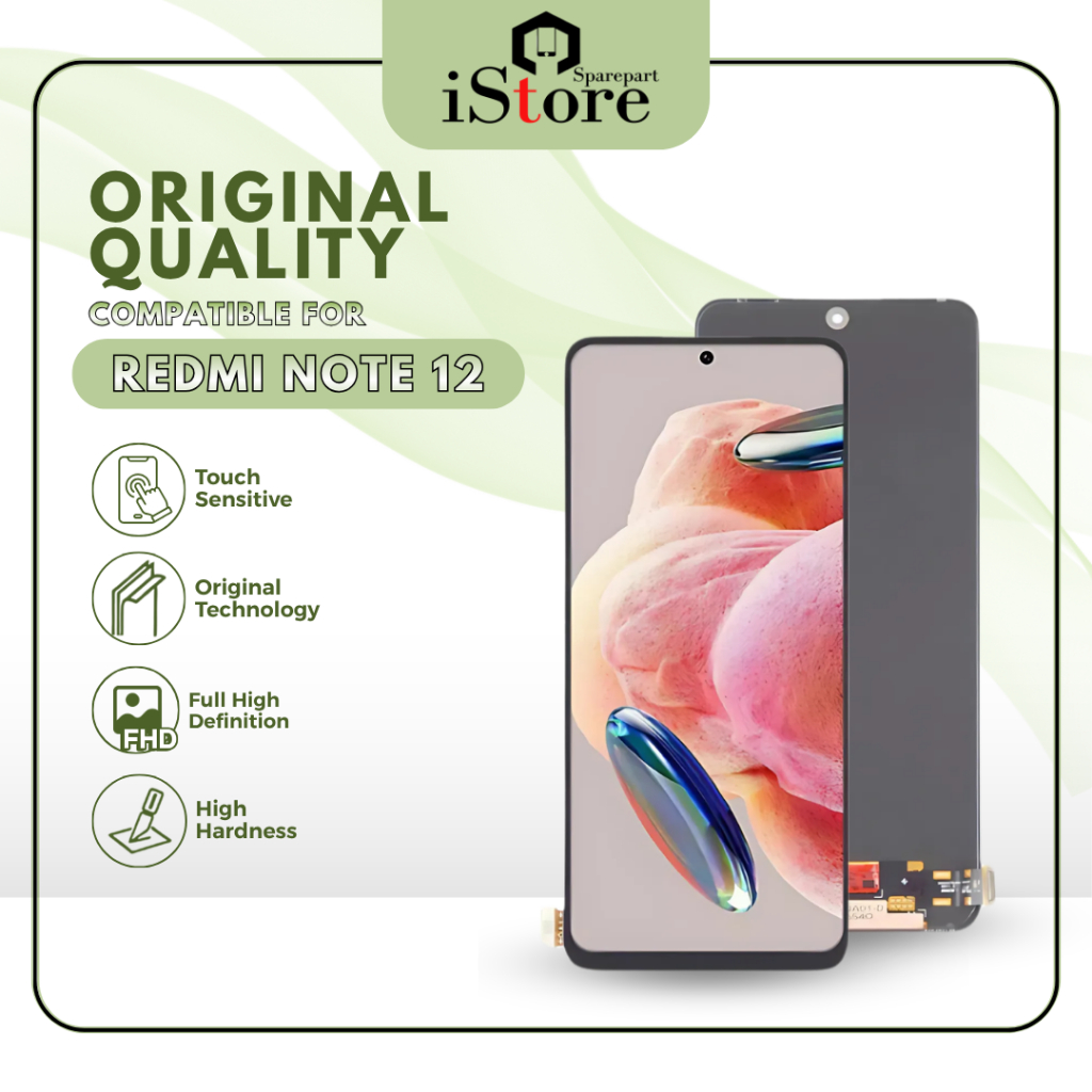 iStore Lcd Xiaomi Redmi Note 12 4G Oled Fullset Touchscreen Original HFIX