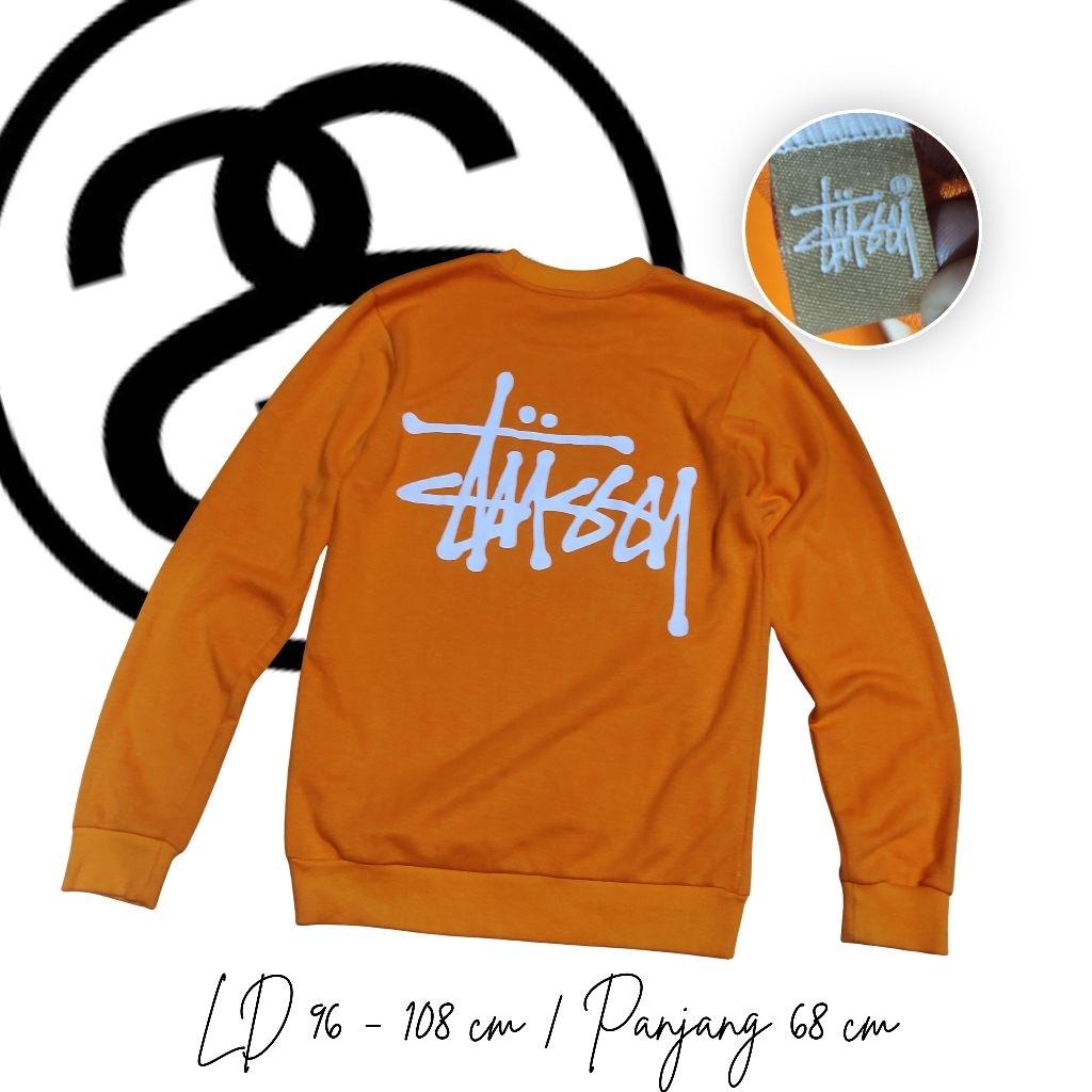 Stussy Crew Neck | CN Stussy | Orange