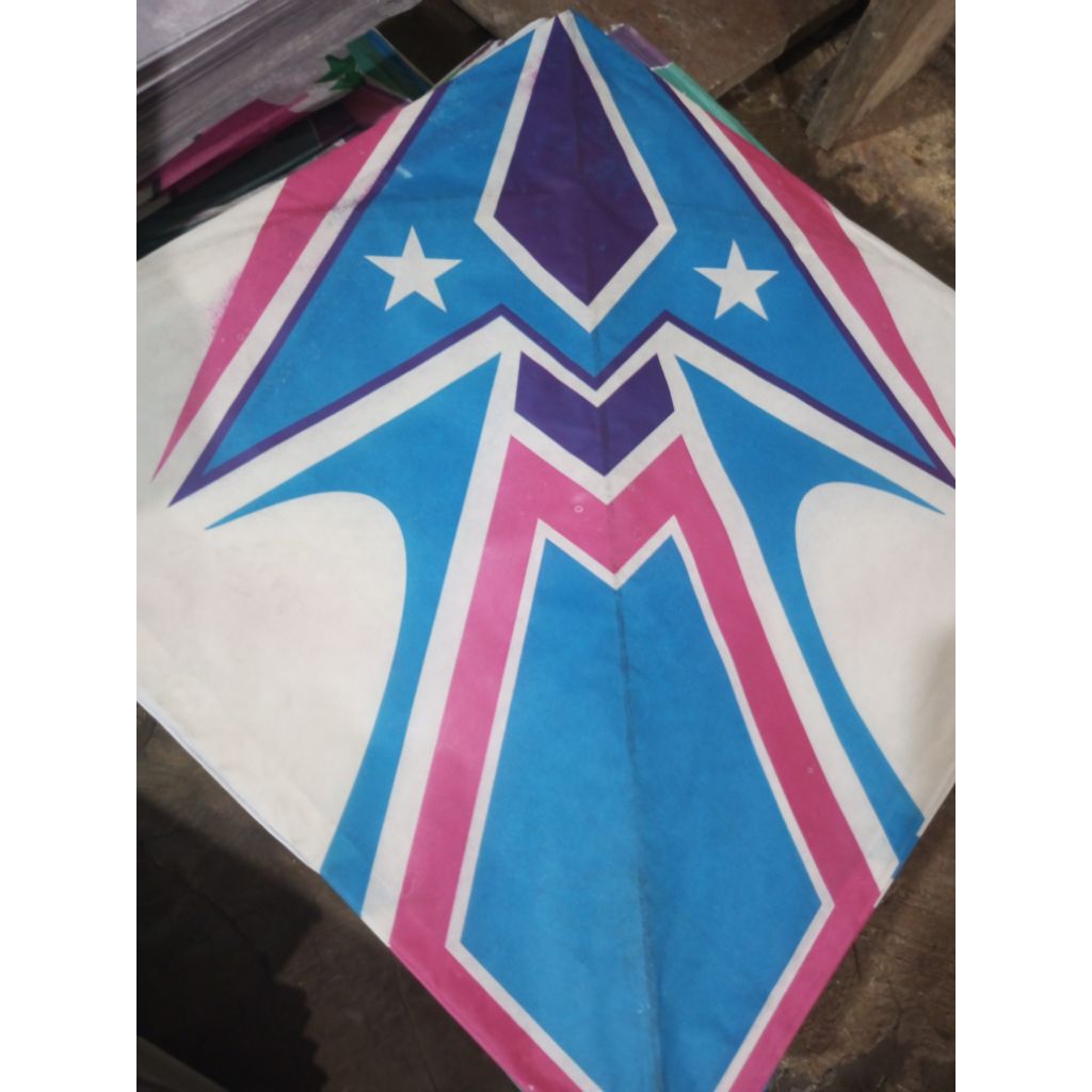 layangan kertas sablon motif sukoi isi 200 pcs UK 58 asli dari pengrajin