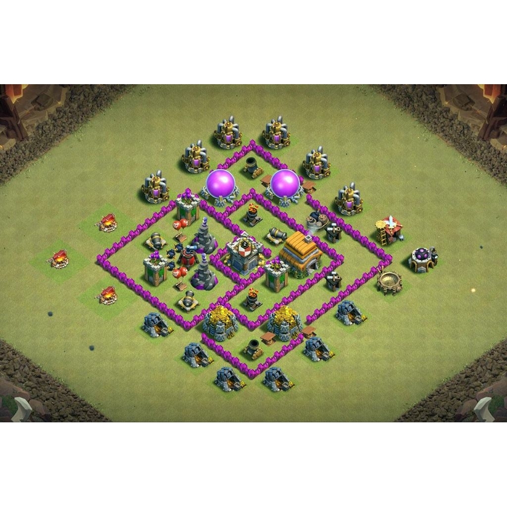 JUAL AKUN GAME COC TH 6 Dan 7 Aman Bisa Ganti Nama CLASH OF CLANS SUPERCELL ID
