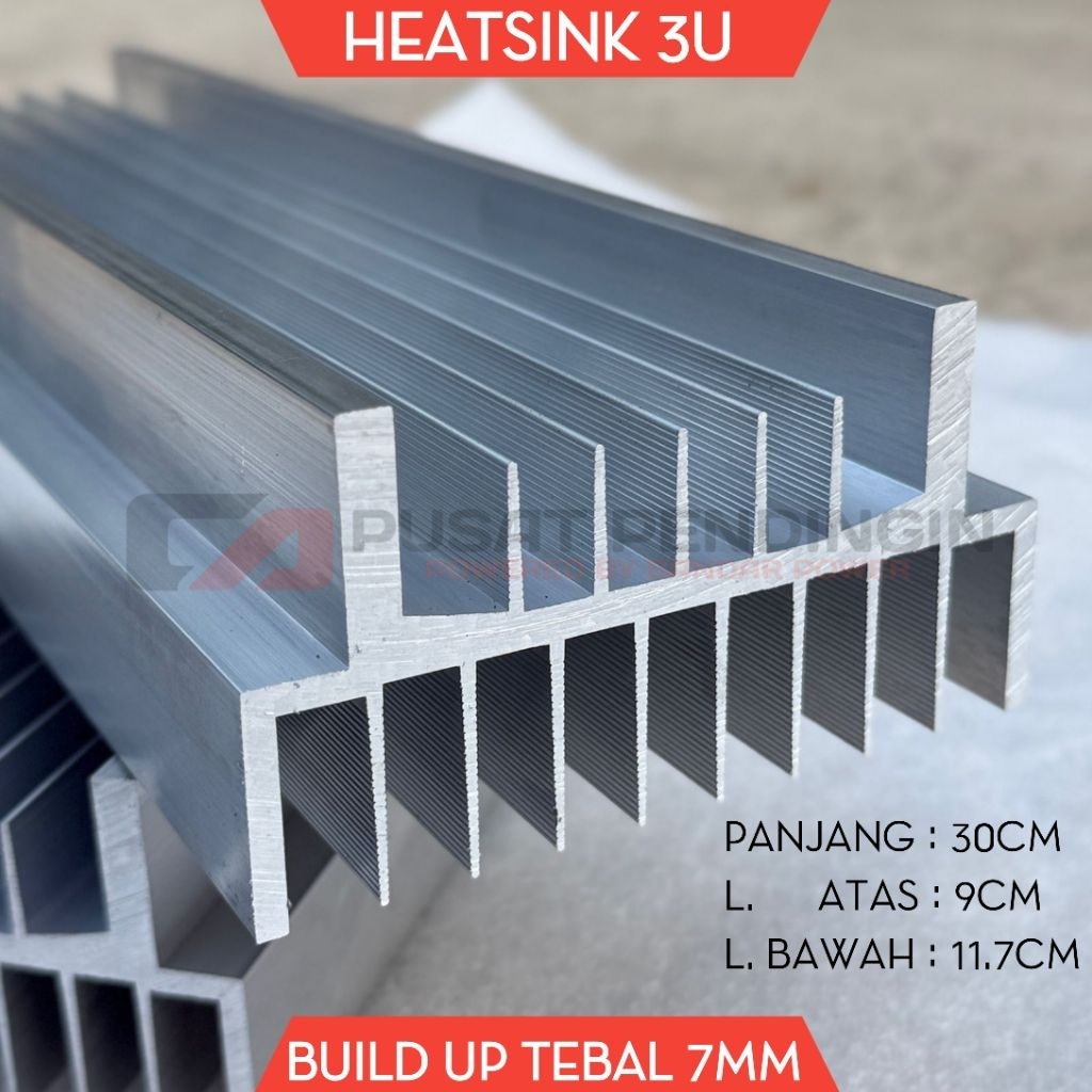 Heatsink / pendingin 3u 30cm build up tebal 7mm