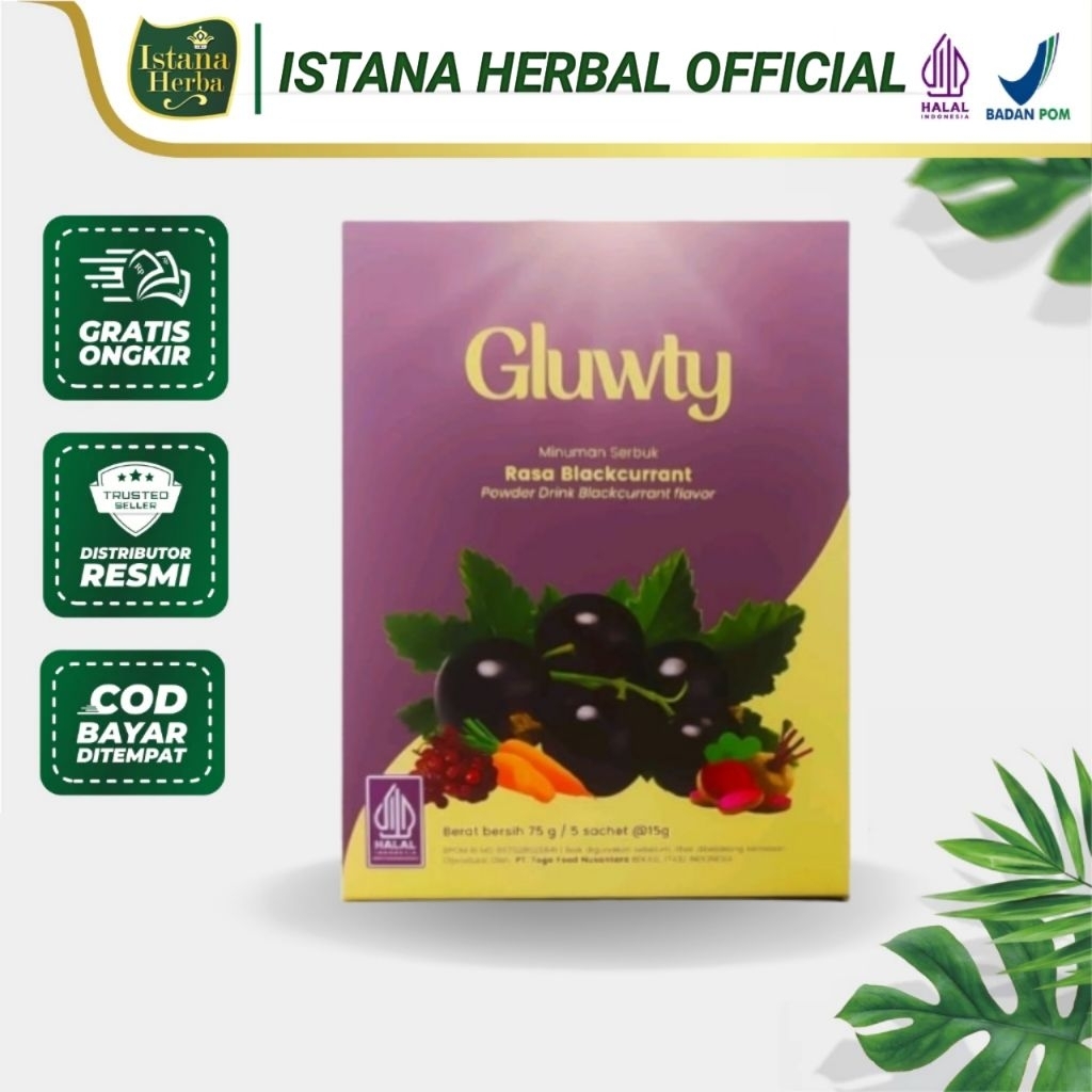 Gluwty Collagen Drink Minuman Serbuk Kolagen Pencerah & Pemutih Kulit Secara Keseluruhan