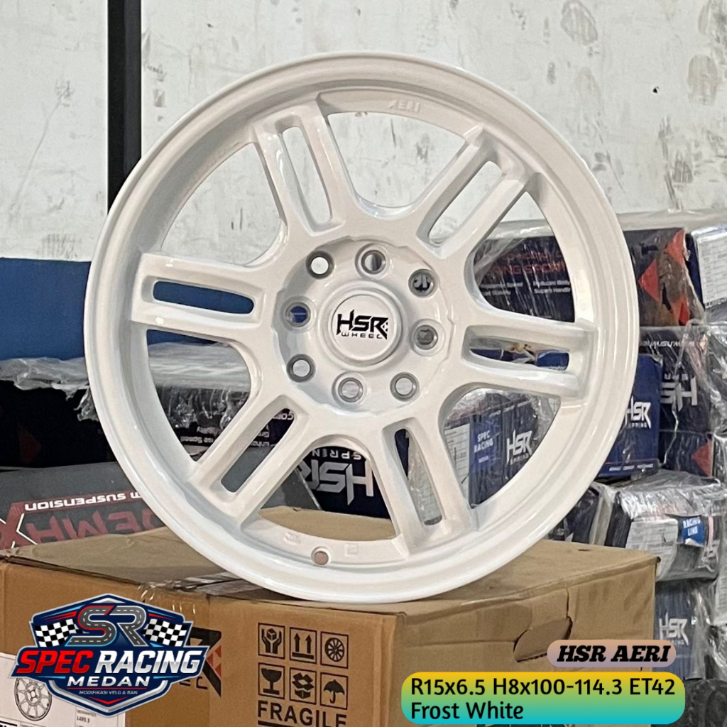 velg mobil ring 15 HSR AERI untuk avanza xenia livina jazz mobilio dll Pelak RPF1 R15 warna putih