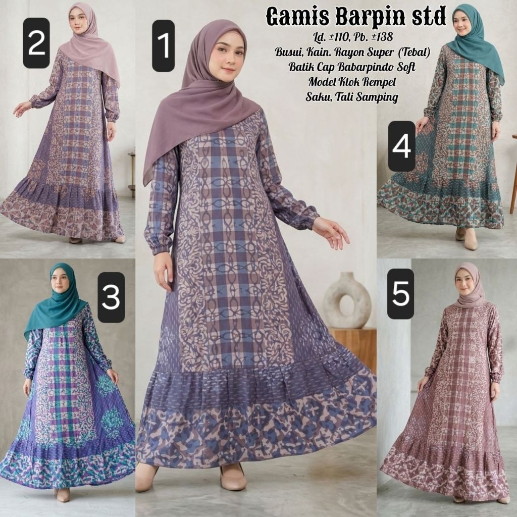 Daster Gamis Batik Cap Babar Pindo Rayon Tebal Halus Asli Pekalongan