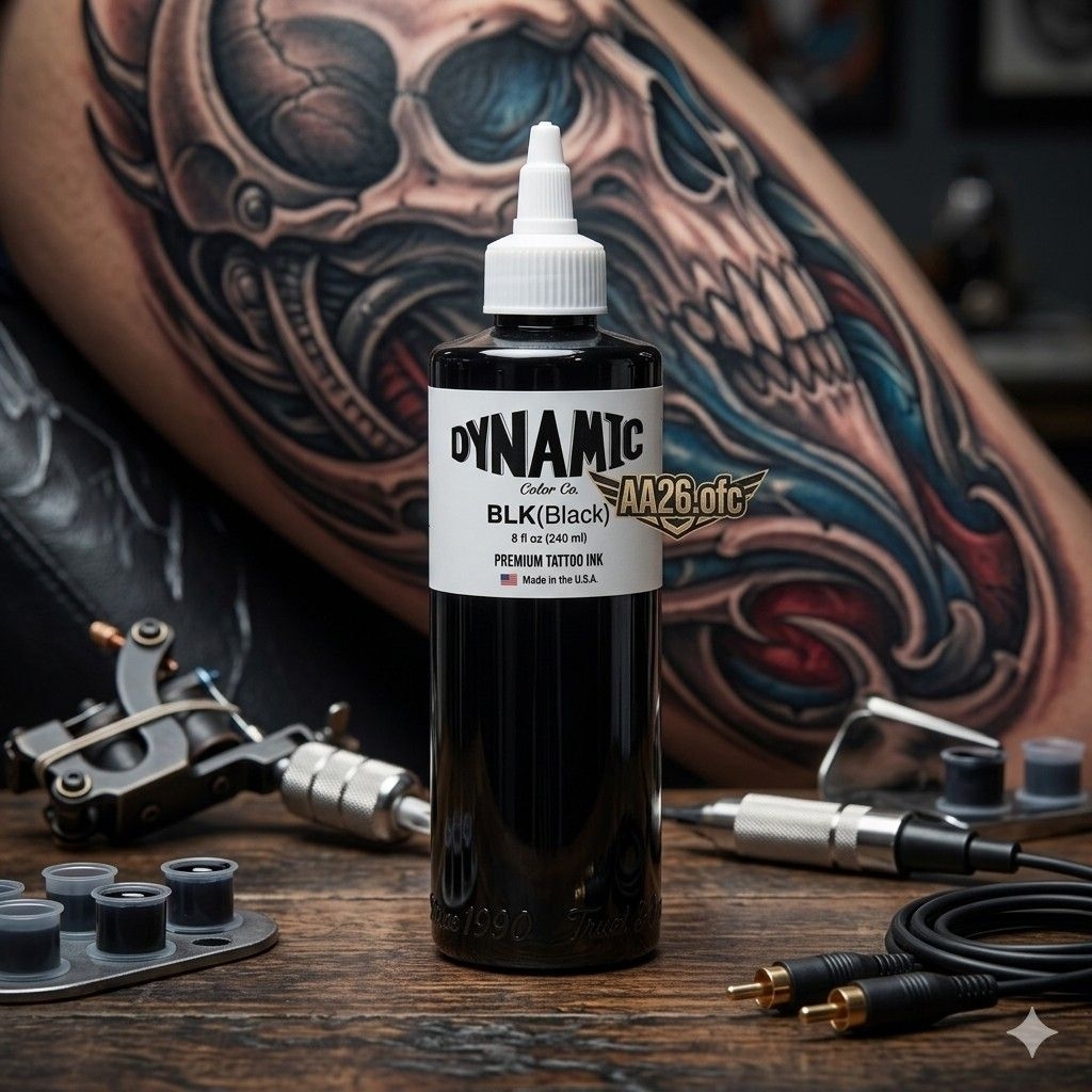 Tinta Dynamic Tattoo Hitam 8oz 240ml - Premium Tinta Tattoo black 8oz 240ml