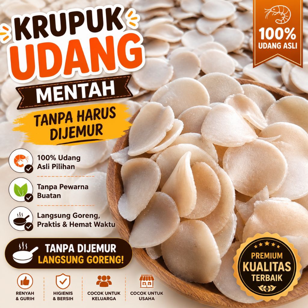 KRUPUK UDANG MENTAH Krupuk Rasa Udang Krupuk udang mentah Murah krupuk sari udang kecil kiloan