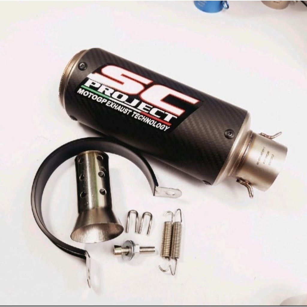 KNALPOT SC-PROJECT CR-T FULL CARBON ORI TAIWAN NMAX PCX VARIO AEROX R15 R25 MXKING CB150 CBR150 NINJ