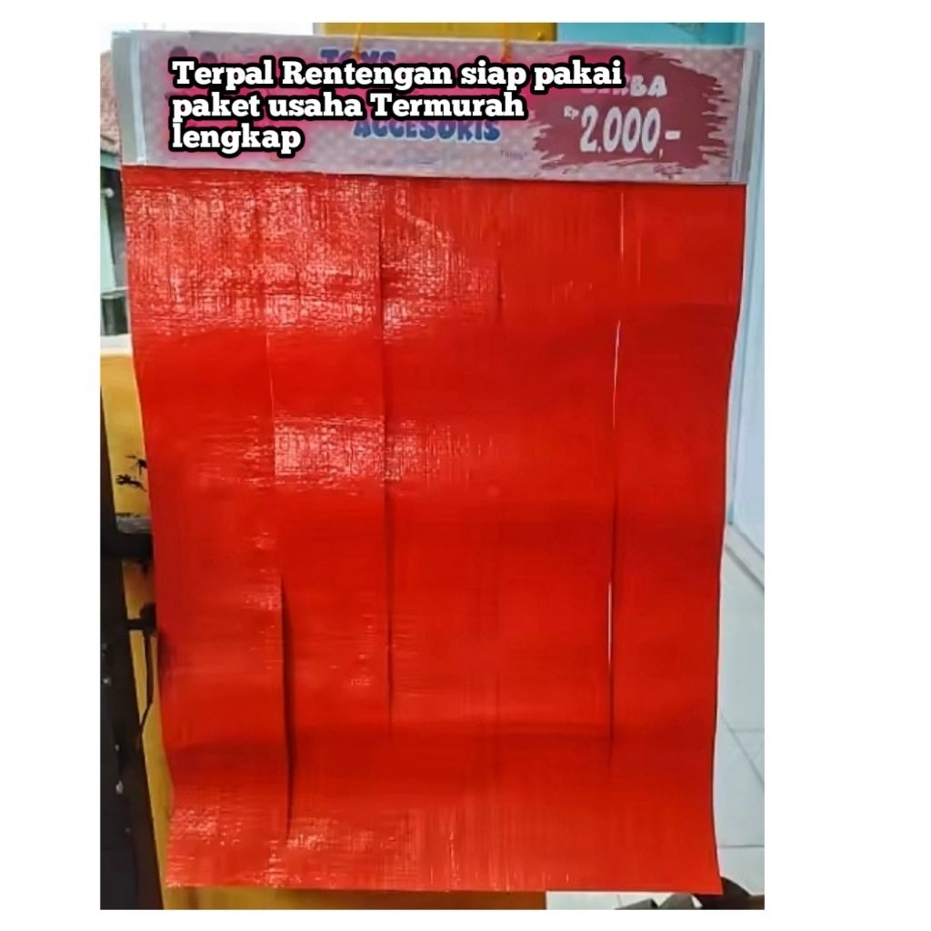 Terpal rentengan mainan renceng paket usaha siap pakai