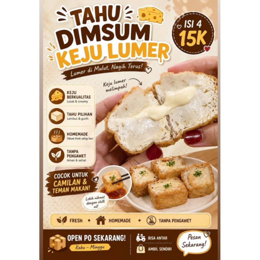 TAHU DIMSUM ISI KEJU LUMER