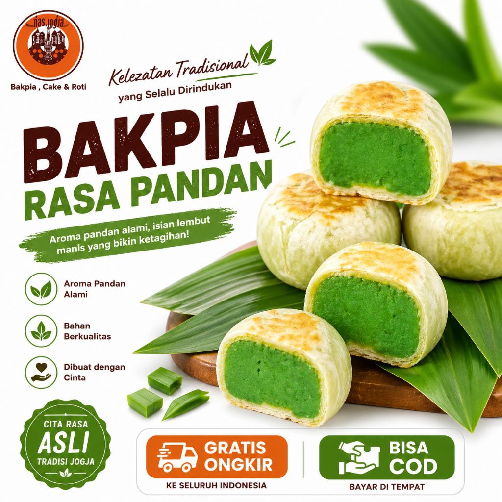 BAKPIA PANDAN WANGI FRESH FROM OVEN