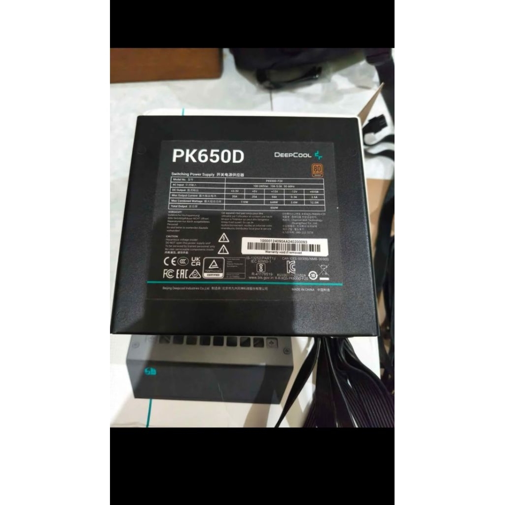 PSU Power supply Deepcool PK650D Garansi On