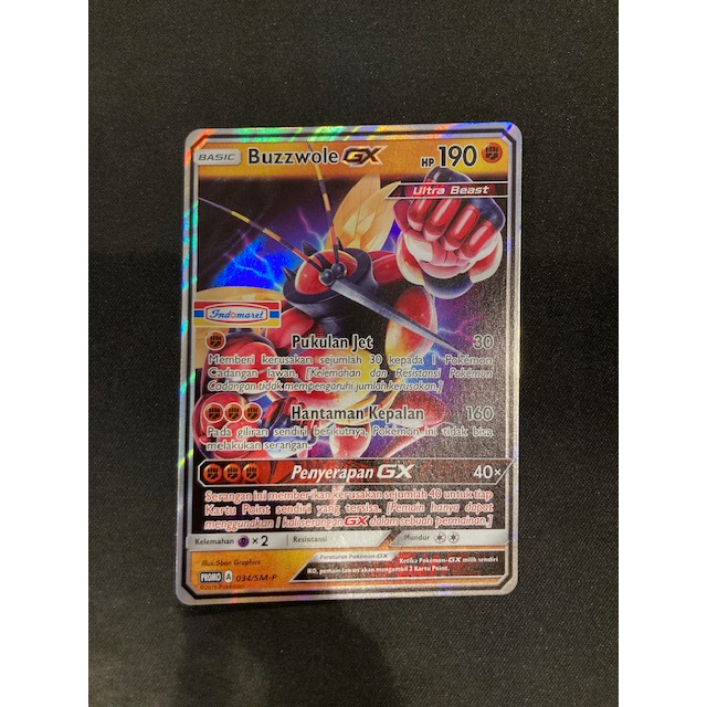 Kartu Koleksi TCG Pokemon Buzzwole GX 034/SM-P Promo Indomaret
