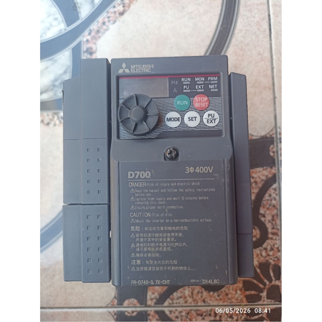 INVERTER MITSUBISHI D700  FR-D740-3.7k-CHT  3.7kw/5HP 380v 3PHASE ORIGINAL NORMAL