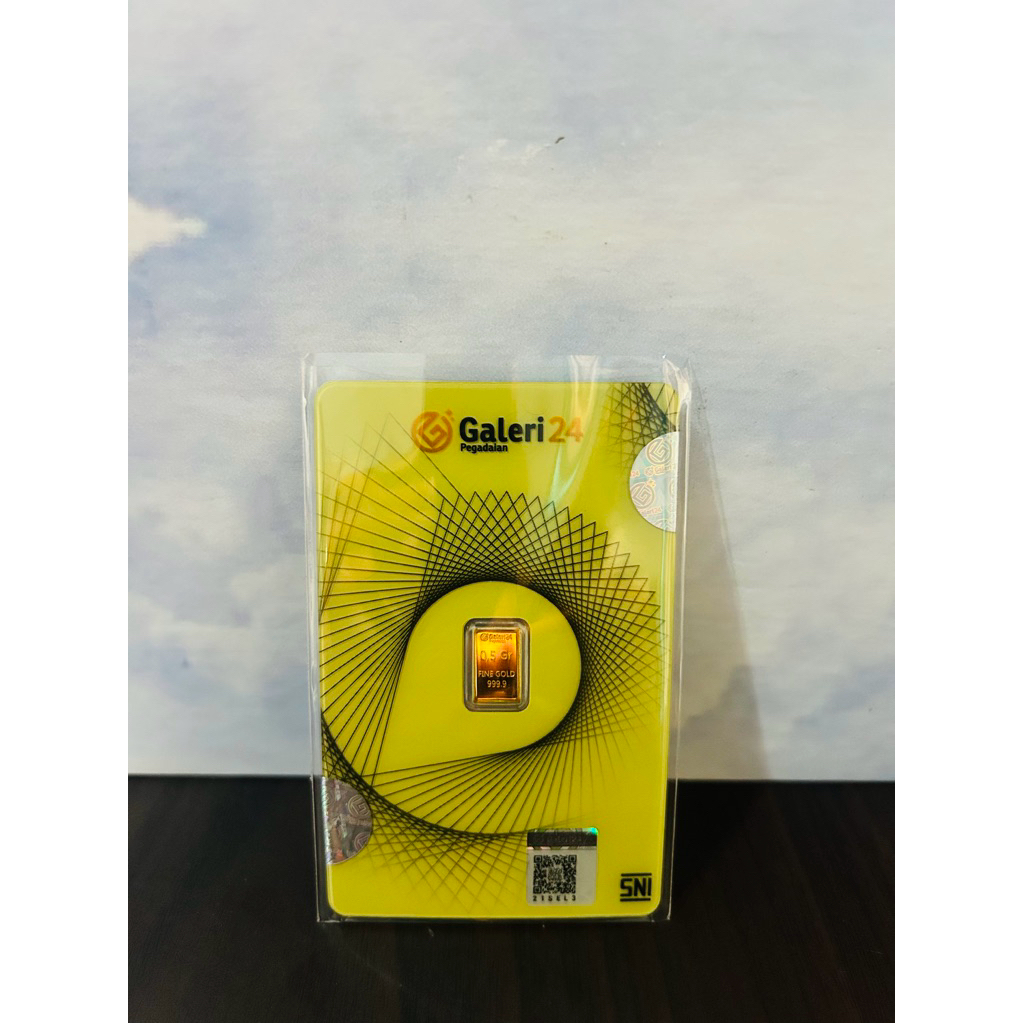 Logam Mulia Emas GALERI 24 Berat 0.5 Gram Kadar 99.99%