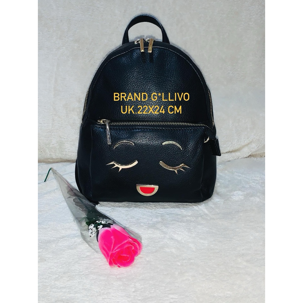 Brand G*llivo Preloved Ransel kulit wanita