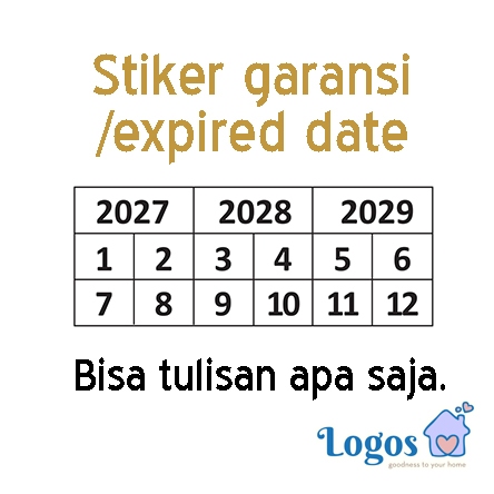 Label sticker expired date, expire date, online shop, merek, nama toko