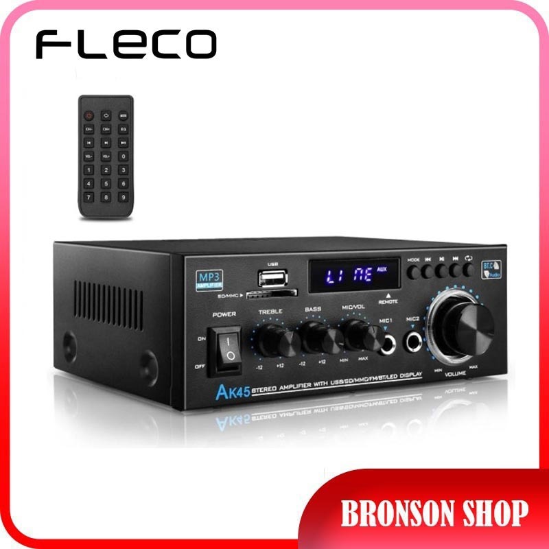 Power Amplifier FLECO AK45 | Amplifier Bluetooth MINI Fleco Audio Power A K45 600W - Ampli Karaoke T