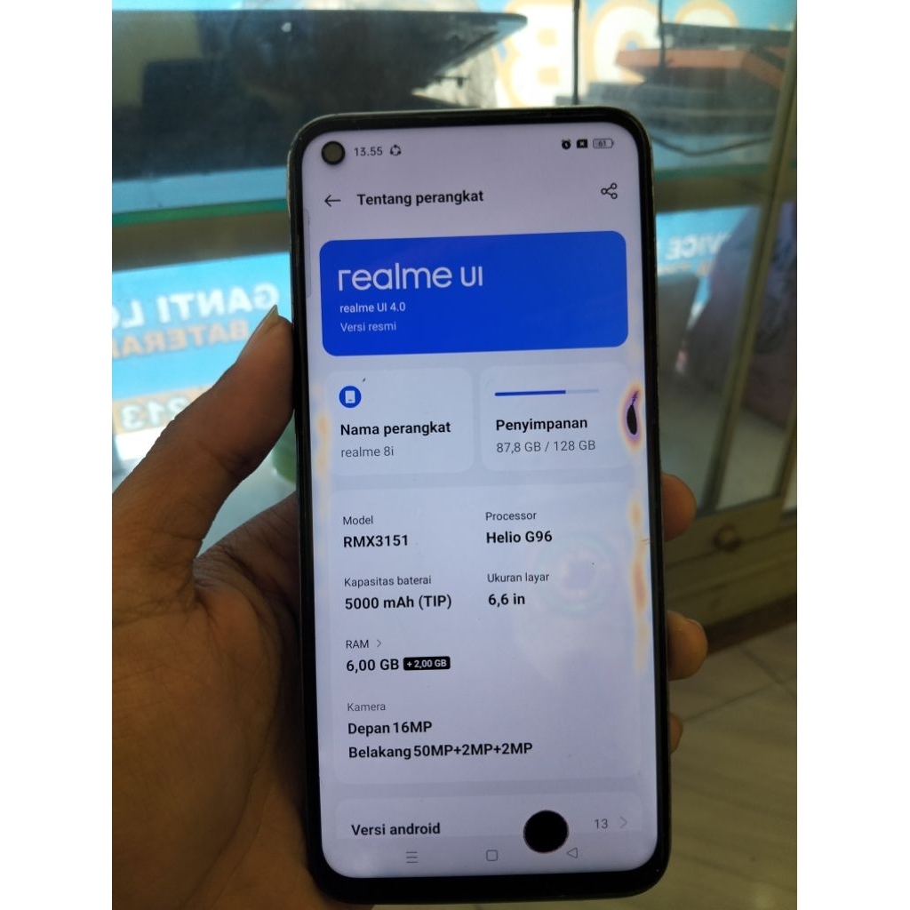 MESIN REALME 8i NORMAL BERGARANSI 6+2/128 gb BACA DESKRIPSI