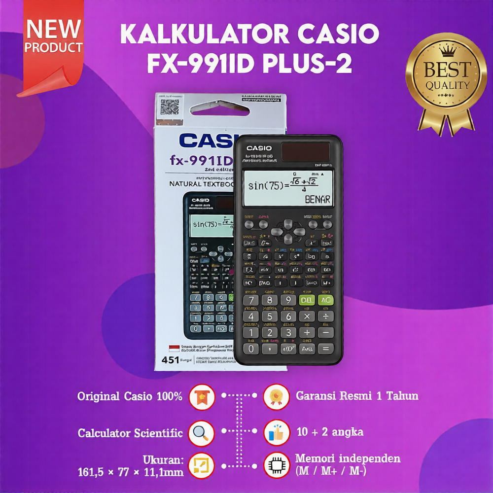 Casio Kalkulator FX-991 ID Plus Scientific Calculator Casio