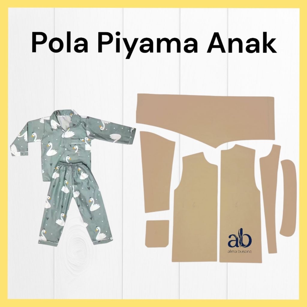 Pola Baju Piyama Anak | pola instan baju piyama anak