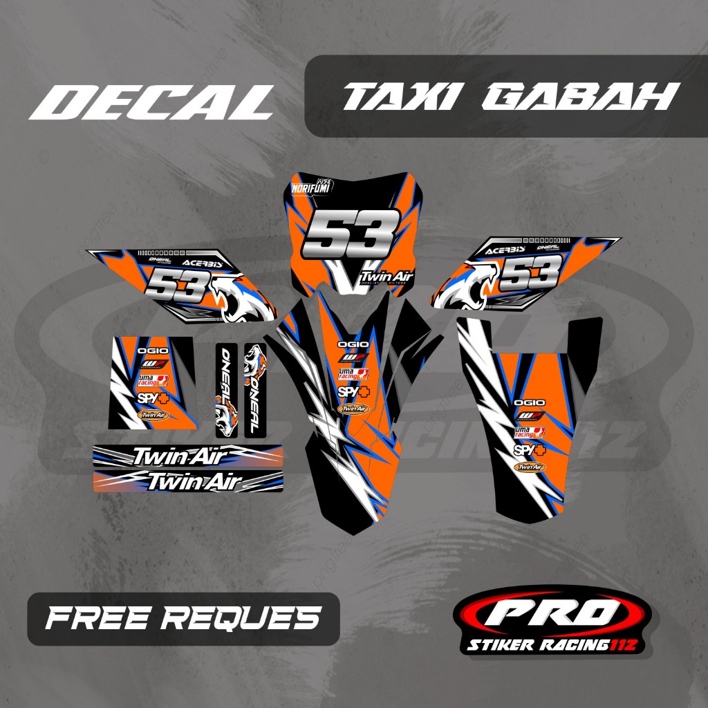 DECAL OJEK GABAH DECAL TAXI GABAH DECAL ANGKUT GABAH FREE CUSTOM