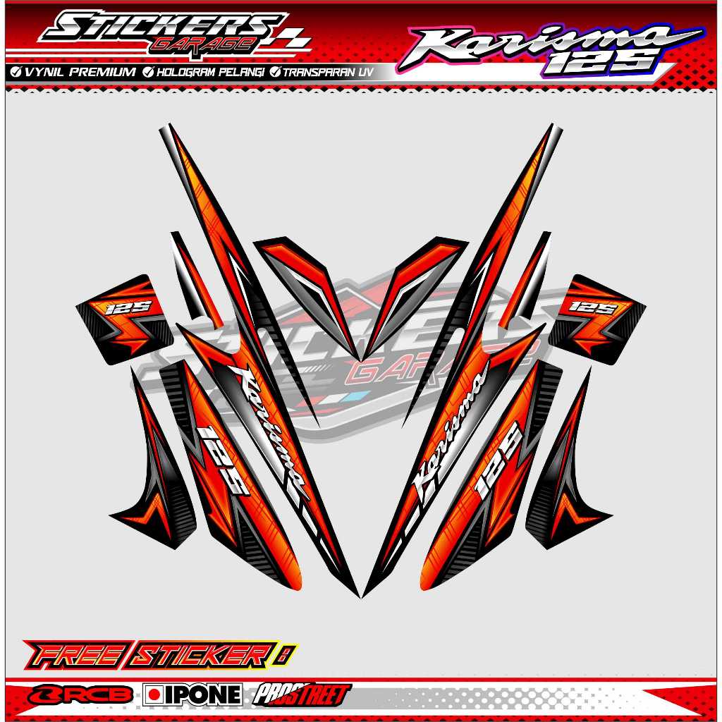 STRIPING VARIASI HONDA KARISMA X 125 / STIKER LIST MOTOR HONDA KARISMA X 125