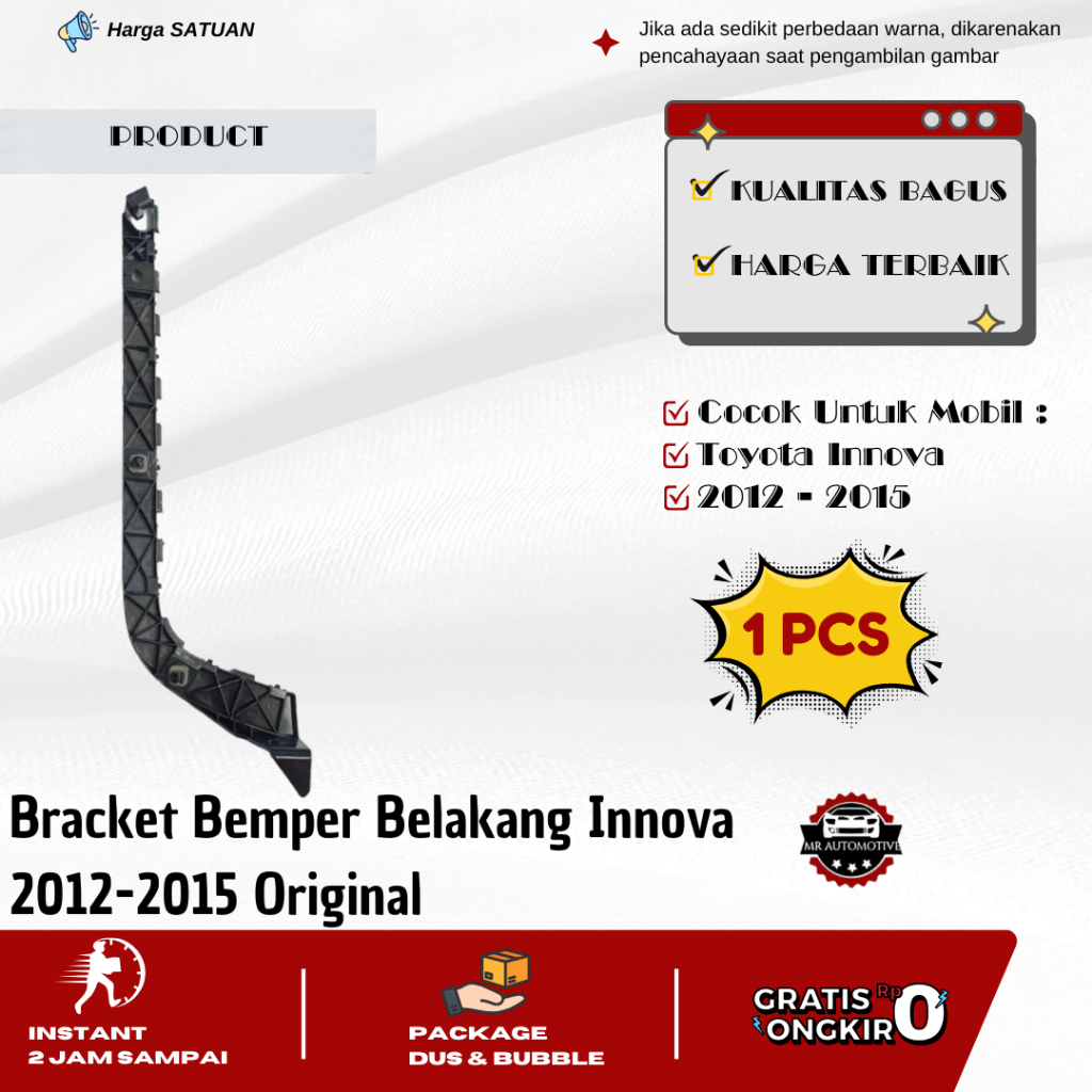 Bracket Bemper Belakang Innova 2012-2015 Original