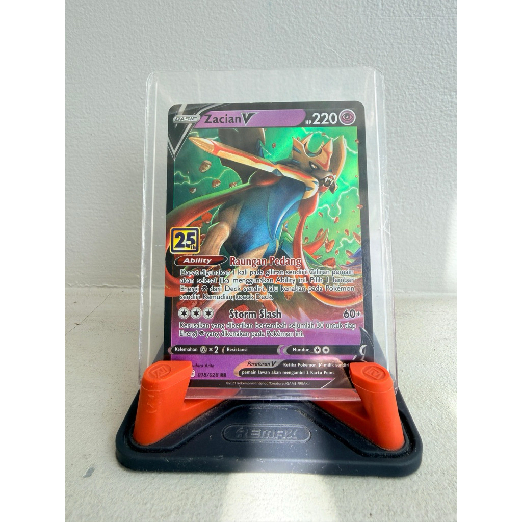 Pokemon Zacian V (RR) Indonesian edition 25thyears