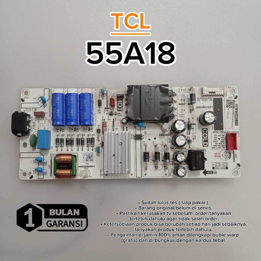 POWER SUPPLY TV TCL 55A18 - PSU - REGULATOR - MESIN TV TCL