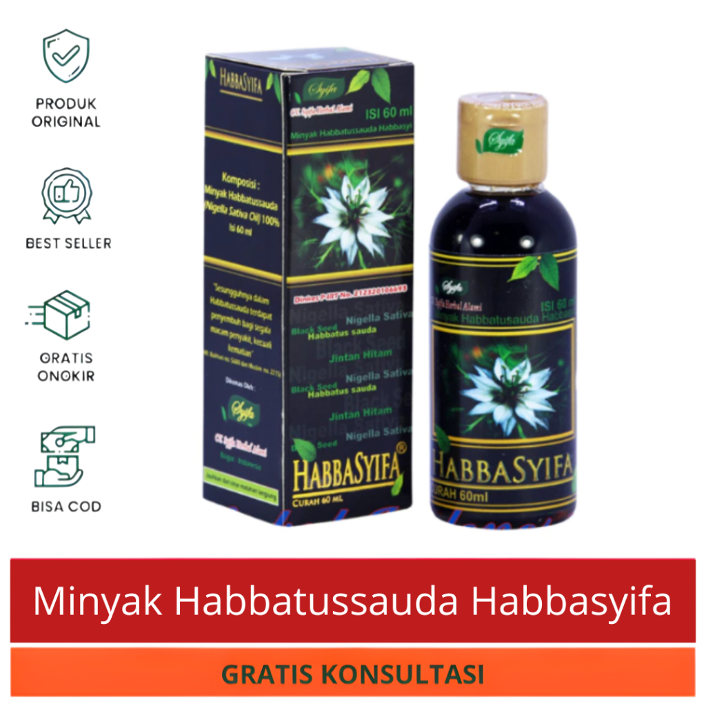 MINYAK HABBATUSSAUDA HABBASYIFA 60 ML | Habbasyifa Curah 60ml