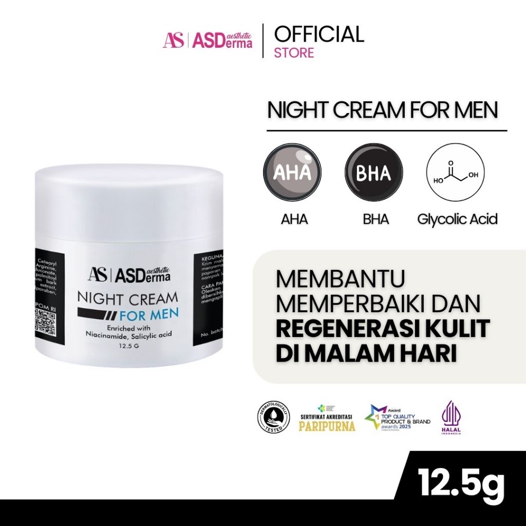 Asderma Aesthetic Night Cream For Men