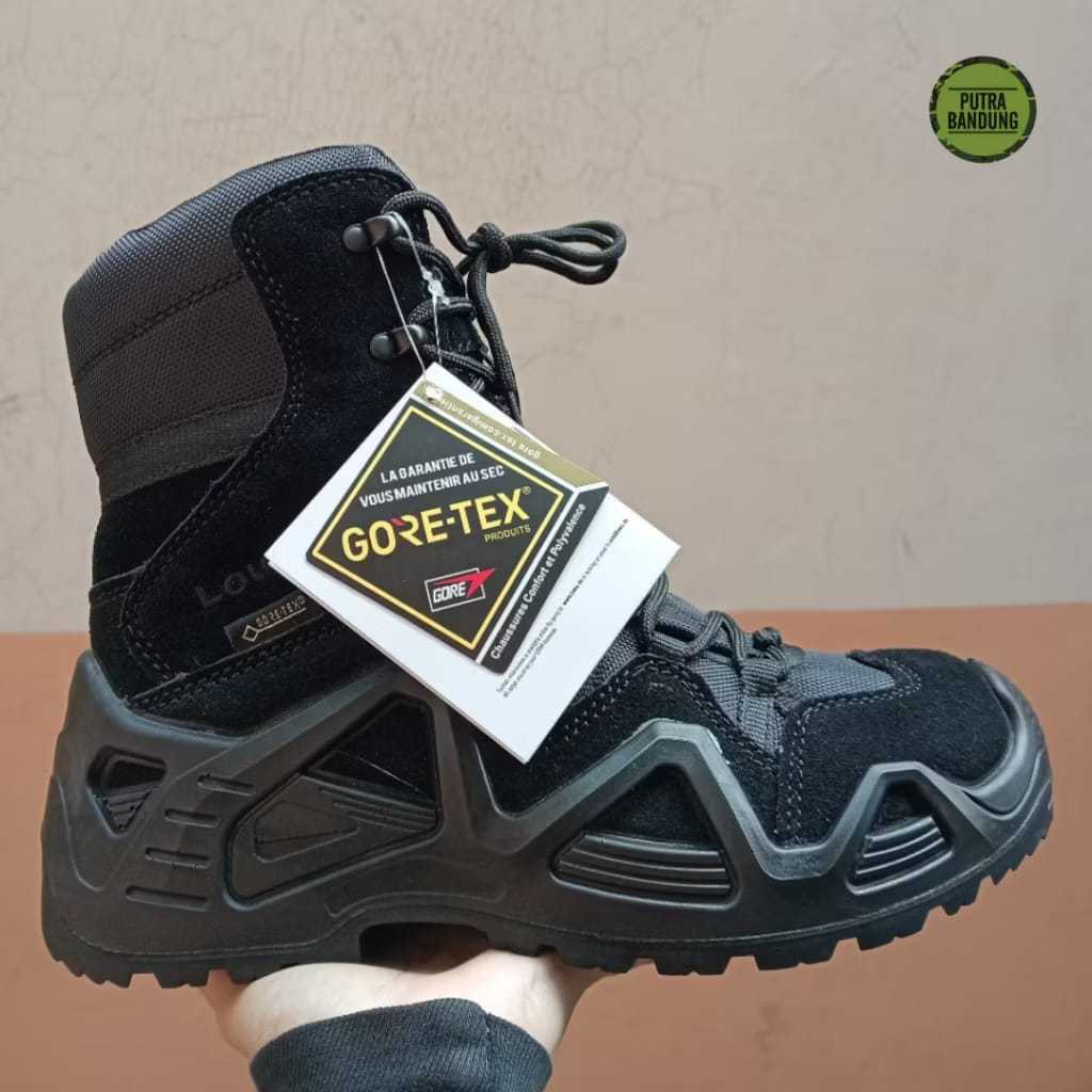 Sepatu Boots PDL Lowa 8 Inch Tali Anti Slip Hitam black