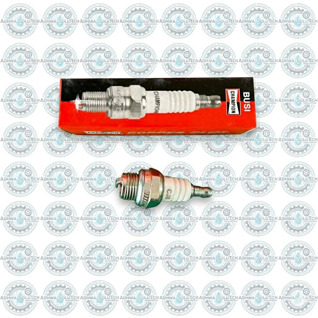 Busi Champion CJ8 Drat Pendek/ Spark Plug (Dapat digunakan untuk Mesin Potong Rumput 2 tak /2 Stroke