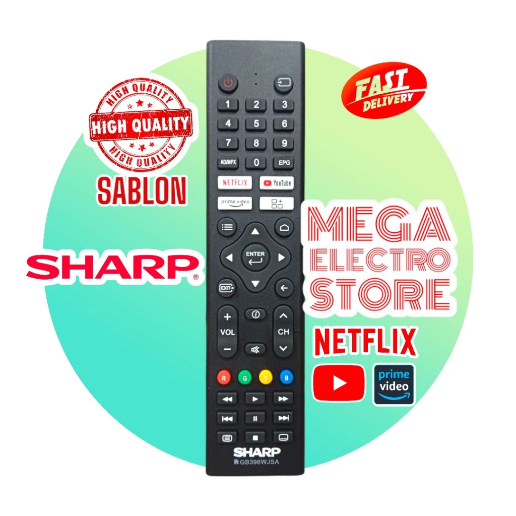 REMOTE TV SHARP LED SMART ANDROID