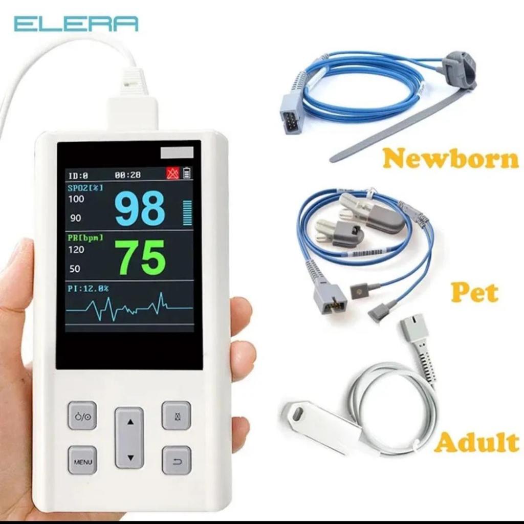 H100 Handheld Pulse oximeter Portable-Saturasi Oksigen Recharge - Bayi Newborn Neonatus H-100
