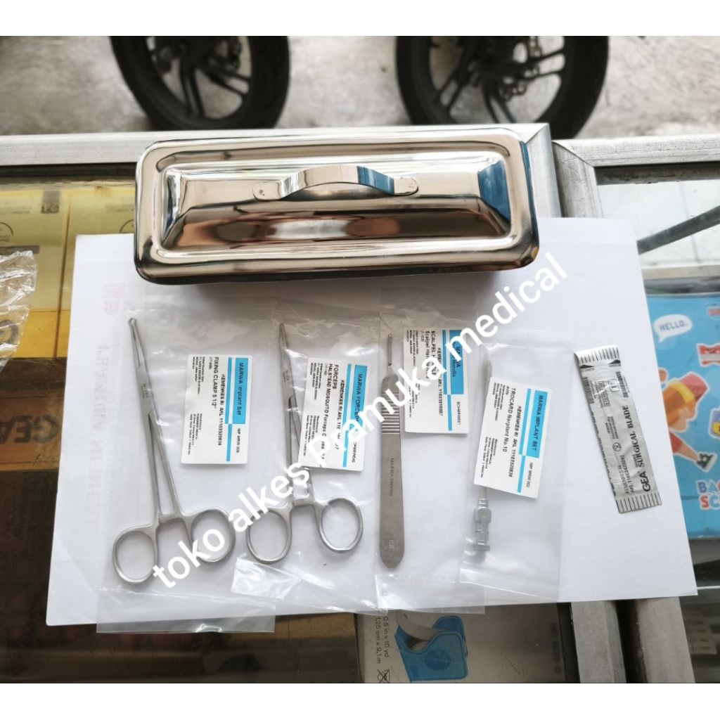 implan set / implant set / norplant set marwa dengan bak instrumen