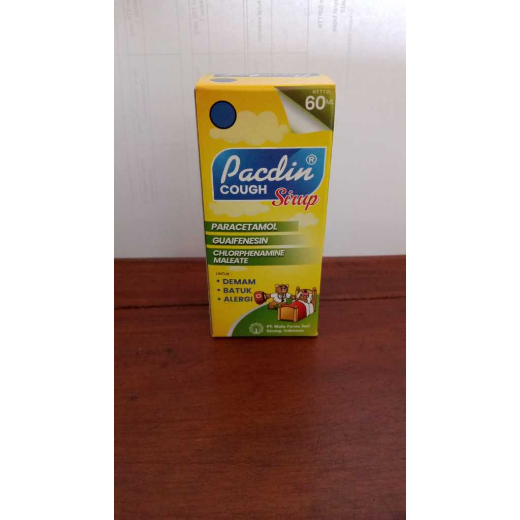 Sirup Batuk Pacdin 60ml - Paracetamol, Guaifenesin, CTM untuk Anak