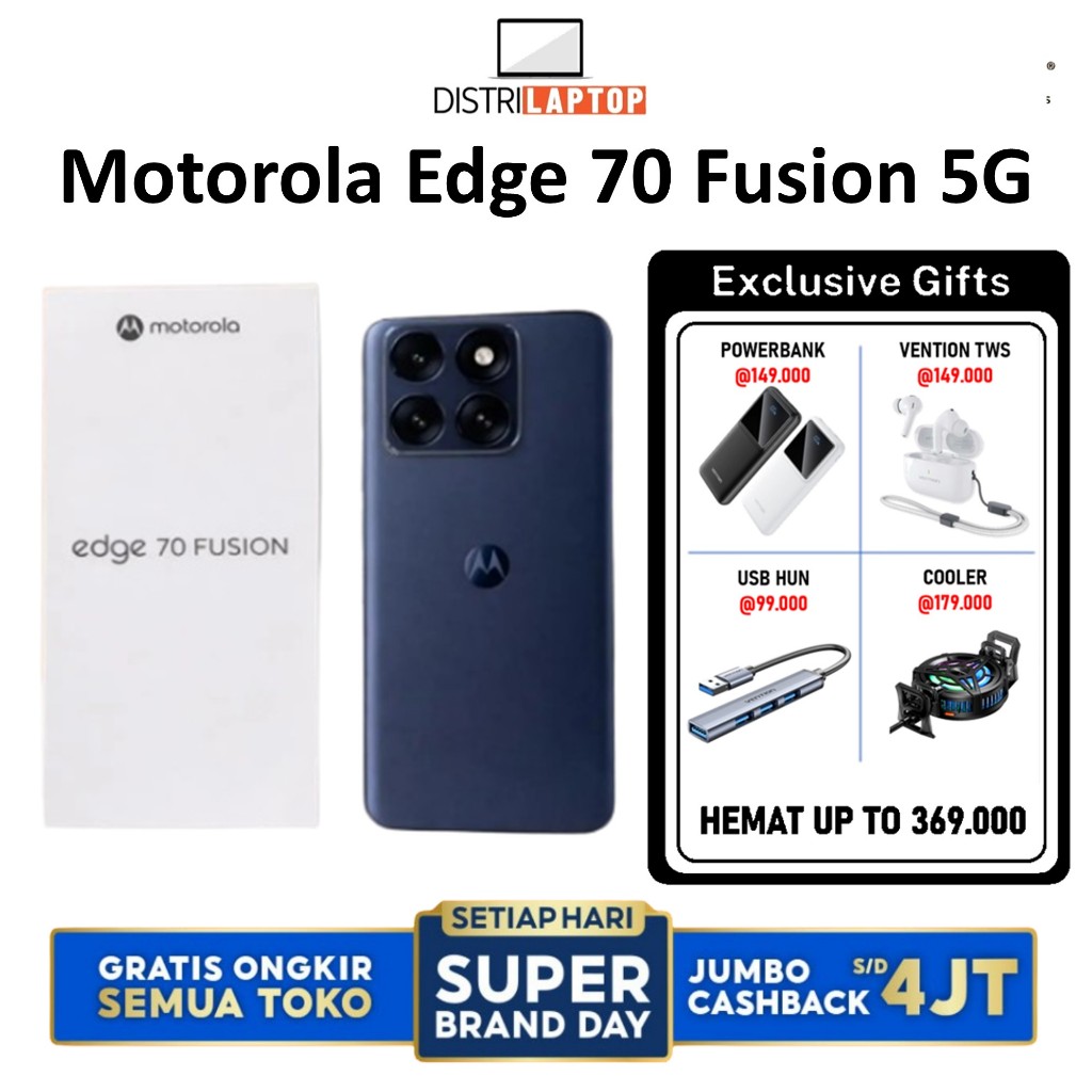 Lenovo Motorola Edge 70 Fusion 5G 8/256GB | Motorola Edge 60 Fusion 5G 12/256GB - Handphone ponsel a