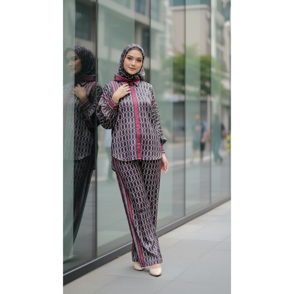 MEZALUNA – Luxury Premium Set 3 in 1 (Kemeja, Celana & Hijab)