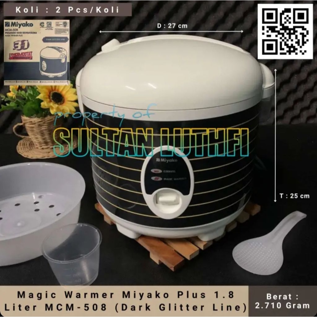 Magic Warmer Miyako Plus 1.8 Liter MCM-508 (Dark Glitter Line)