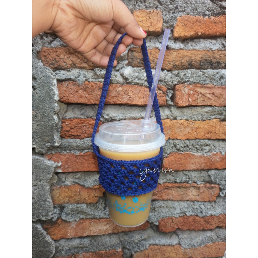 CUP SLEEVE CROCHET / SARUNG CUP RAJUT / CUSTOM WARNA